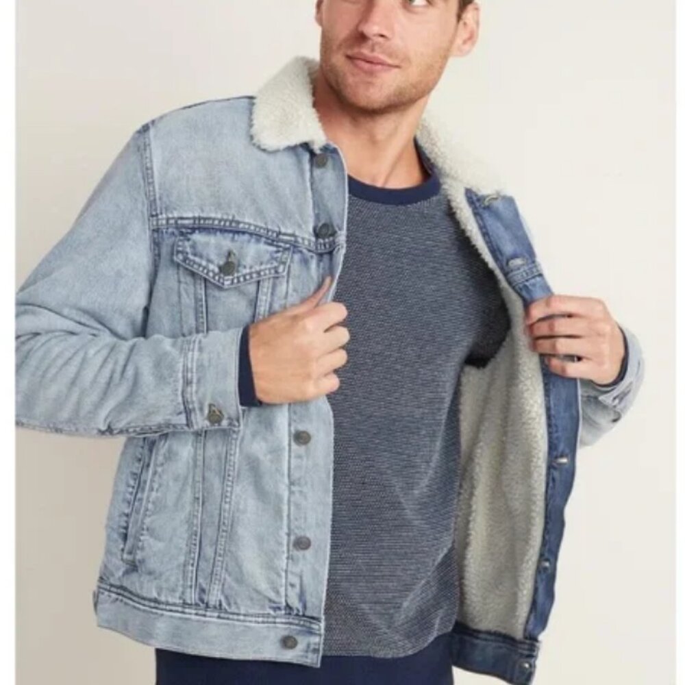 Sherpa-Lined Jean Jacket